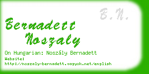 bernadett noszaly business card