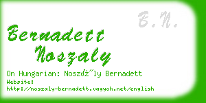 bernadett noszaly business card